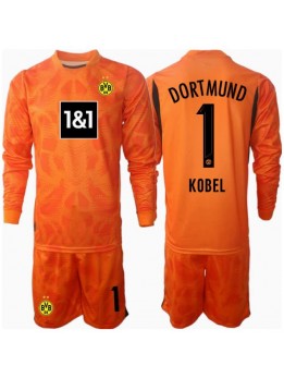 Borussia Dortmund Gregor Kobel #1 Målvakt Replika Tredje Kläder Barn 2024-25 Långärmad (+ byxor)